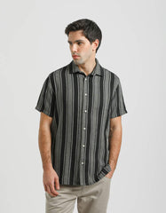Striped half-sleeved shirt