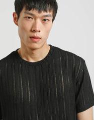 T-shirt a righe strutturate