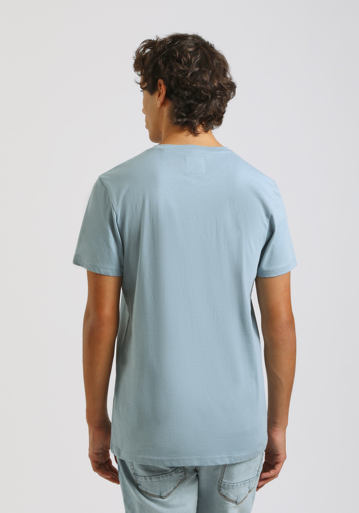 T-shirt con stampa a rilievo |Colore:Polvere