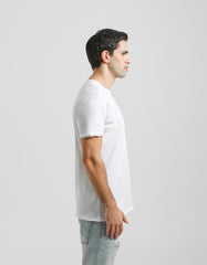 T-shirt with embossed print