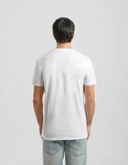 T-shirt with embossed print