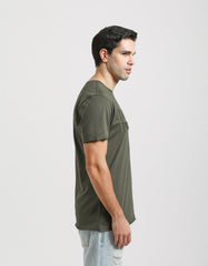 T-shirt with embossed print