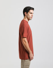 Structured viscose T-shirt