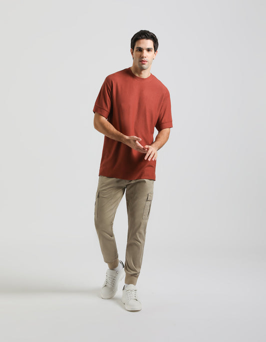 Pantaloni cargo in cotone|Colore:Beige