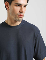 Structured viscose T-shirt