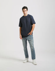 Structured viscose T-shirt
