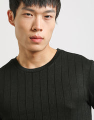 Ribbed viscose T-shirt