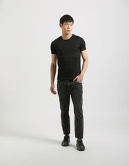Ribbed viscose T-shirt