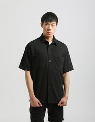 Half-sleeve shirt with large pockets