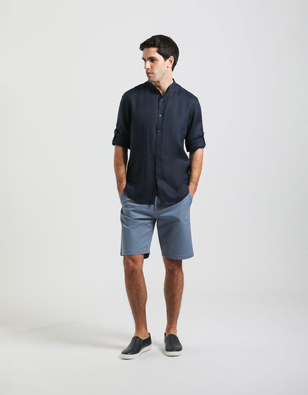 Bermuda chino 100% cotone|Colore:Ciano