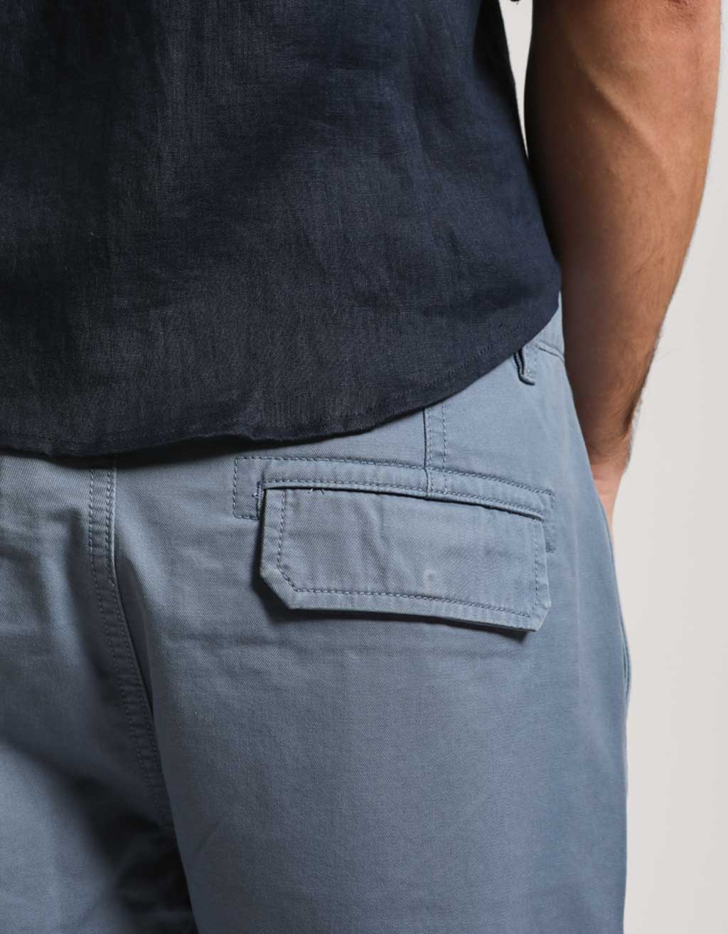 Bermuda chino 100% cotone|Colore:Ciano