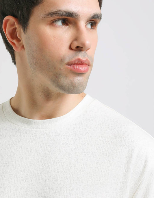 T-shirt strutturata morbida|Colore:Off white