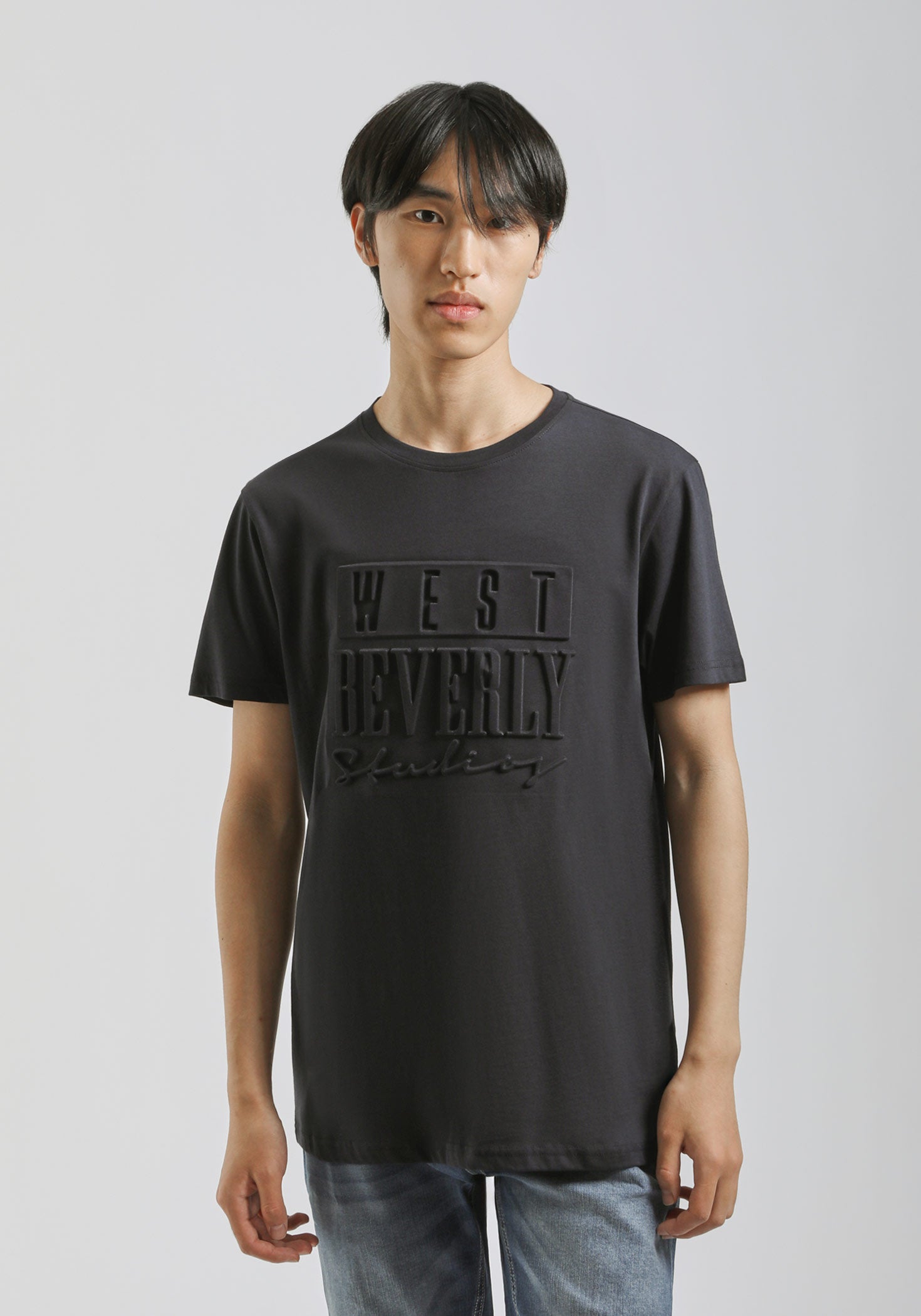 T-shirt con stampa a rilievo |Colore:Blue