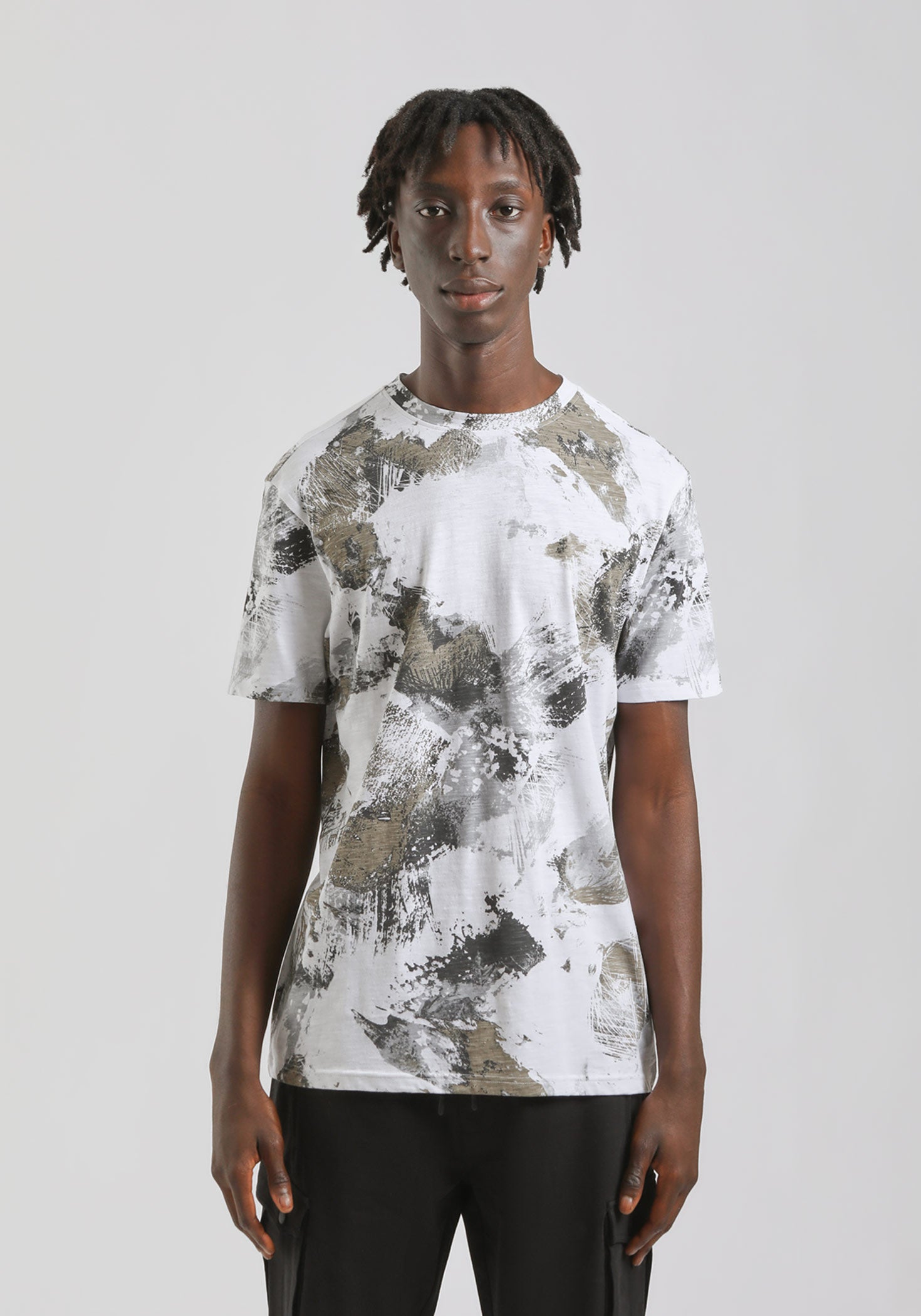 T-shirt fantasia 100% cotone|Colore:Bianco