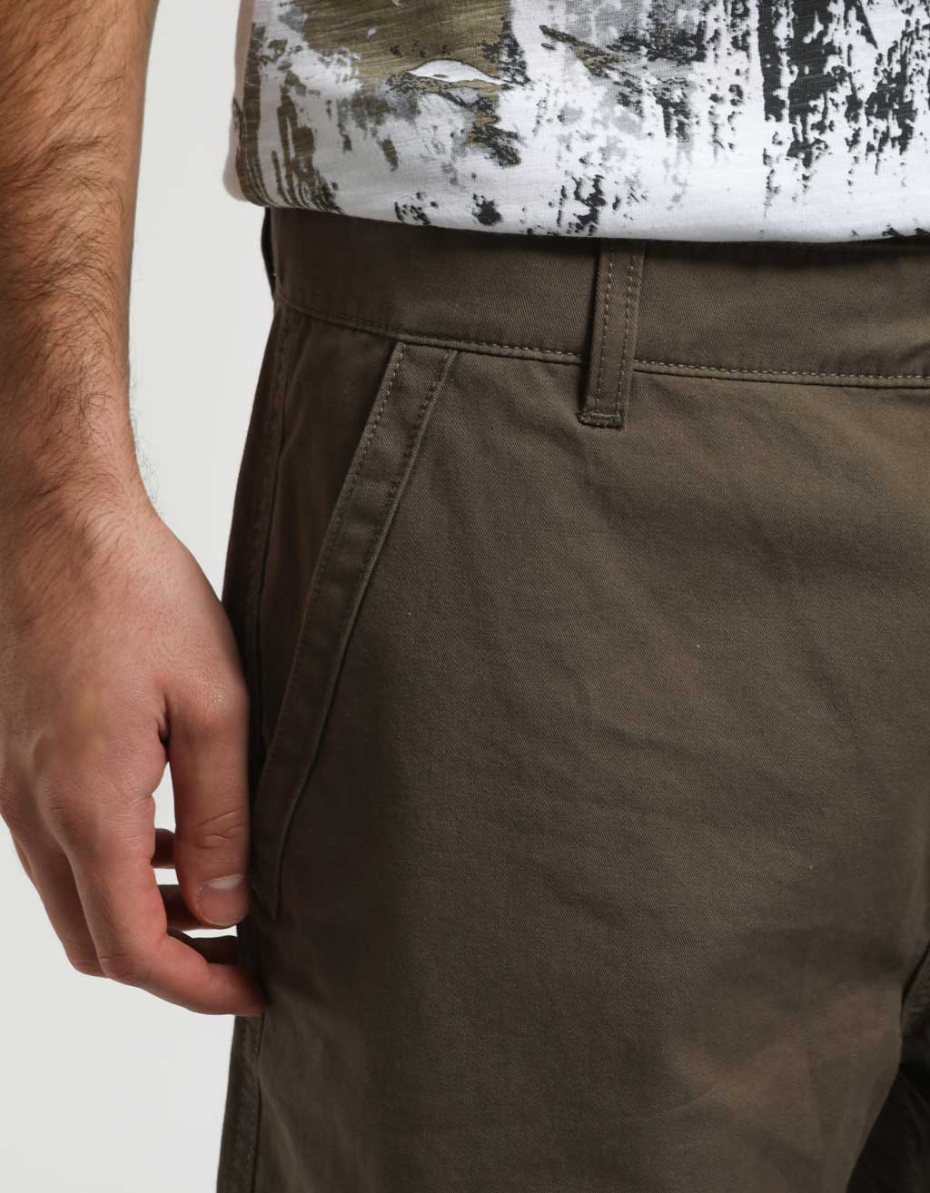 Bermuda chino 100% cotone|Colore:Militare