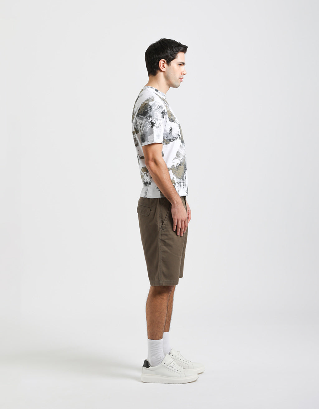 Bermuda chino 100% cotone|Colore:Militare