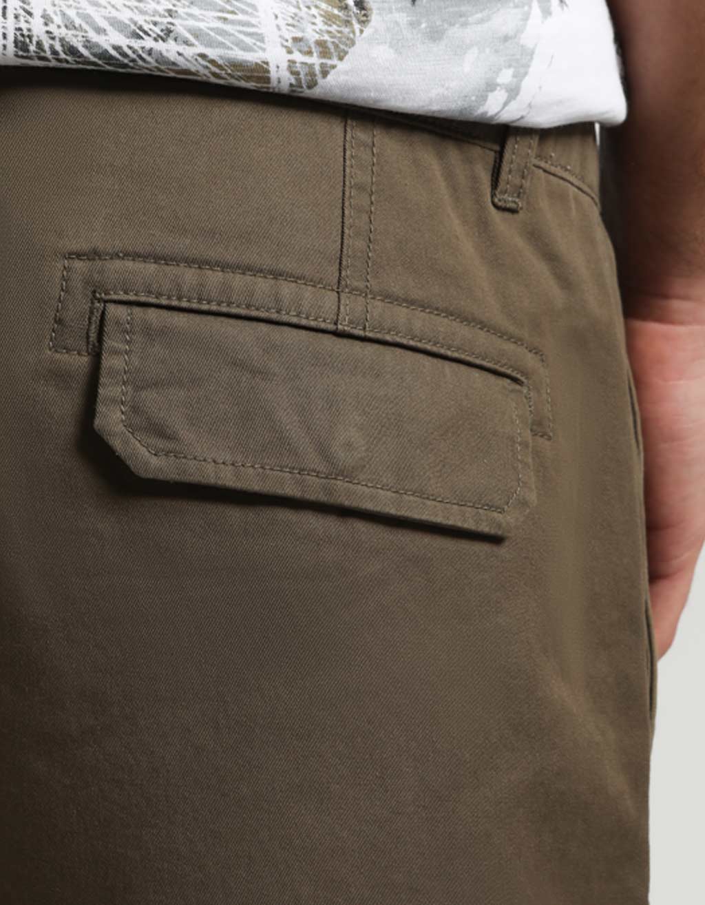Bermuda chino 100% cotone|Colore:Militare