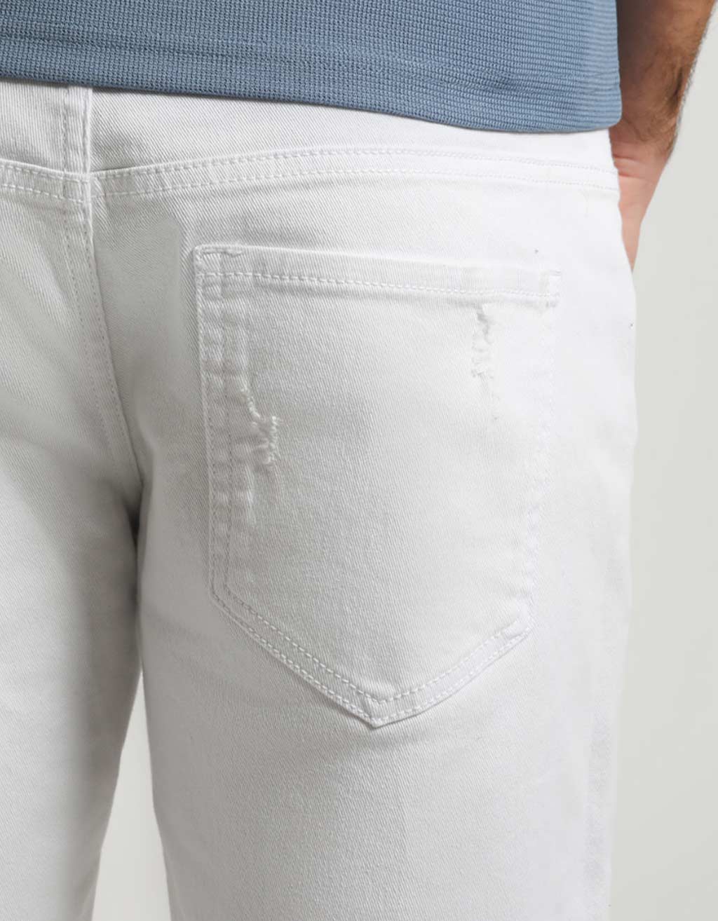 Bermuda cinque tasche elastico|Colore:Bianco
