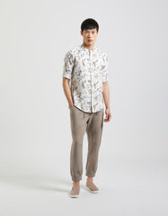 Linen blend trousers