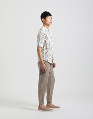 Linen blend trousers