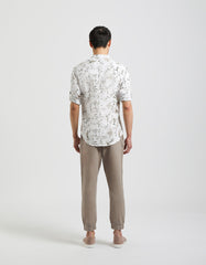 Linen blend trousers