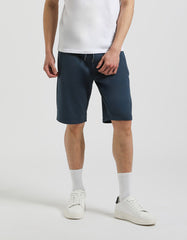 Plush bermuda shorts with weave