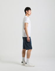 Plush bermuda shorts with weave
