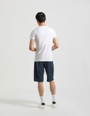 Plush bermuda shorts with weave