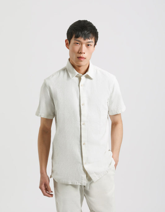 Camicia mezza manica misto cotone