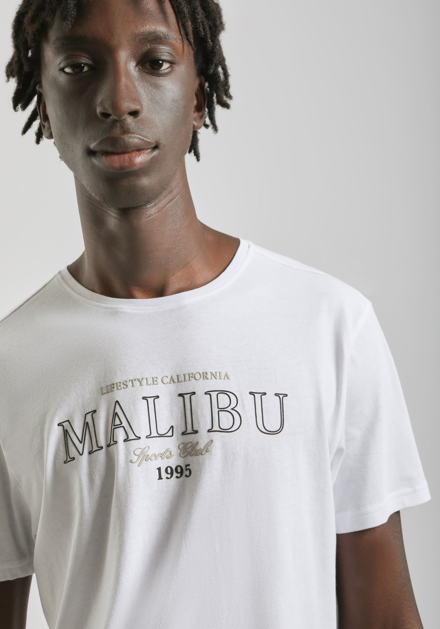 T-shirt 100% cotone con stampa|Colore:Bianco