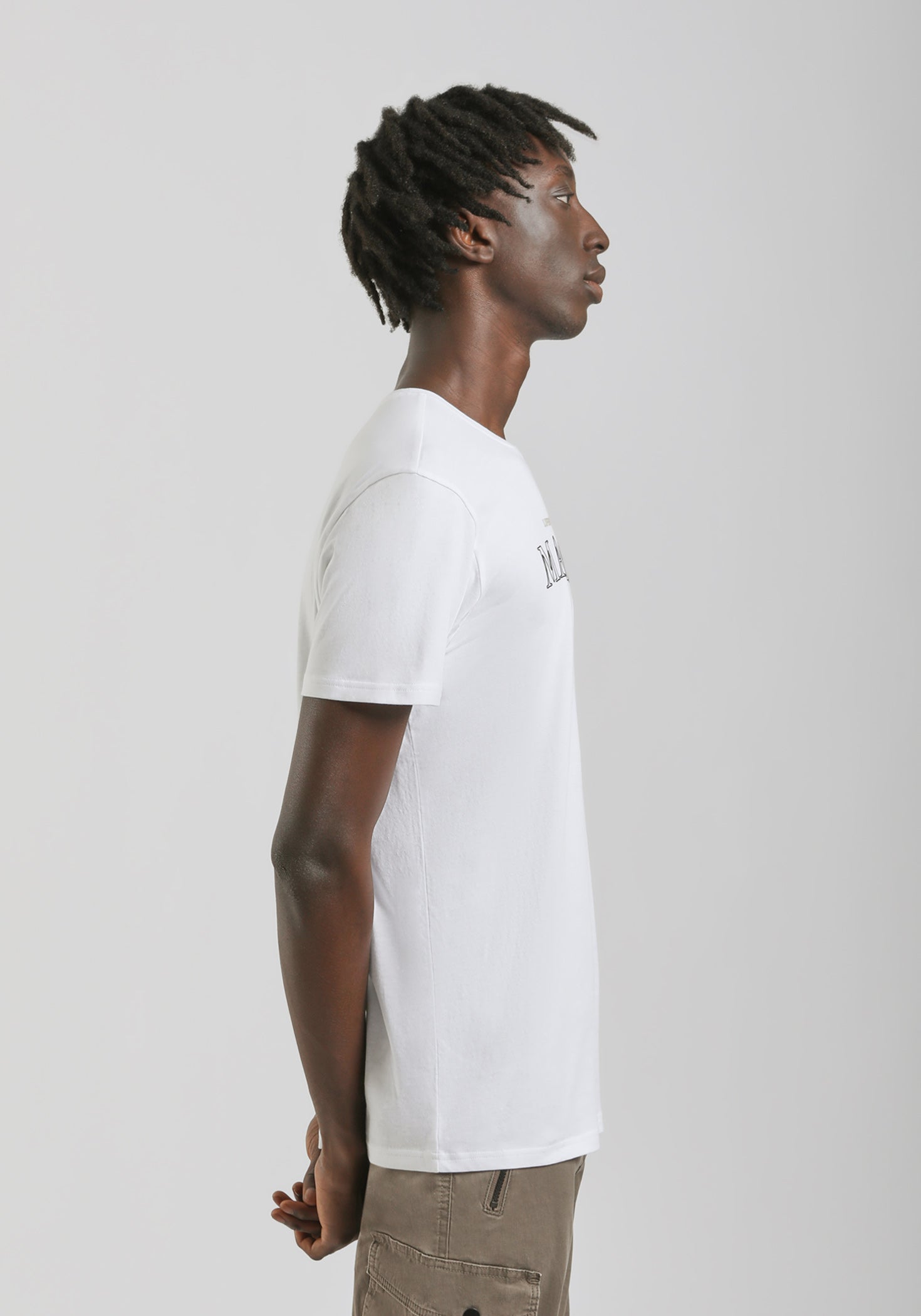 T-shirt 100% cotone con stampa|Colore:Bianco