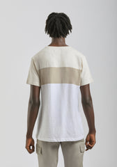 T-shirt colorblock|Colore:Ecrù