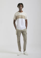 T-shirt colorblock|Colore:Ecrù