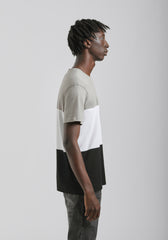 T-shirt colorblock|Colore:Grigio medio
