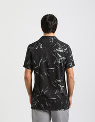 Patterned viscose half sleeve shirt