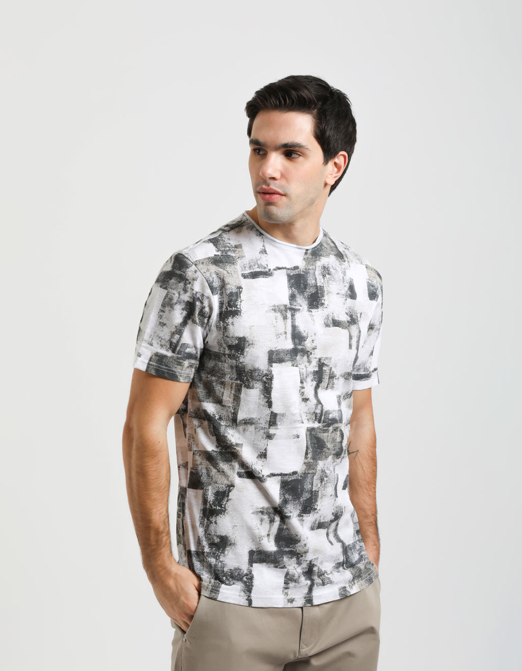 T-shirt fantasia 100% cotone|Colore:Grigio