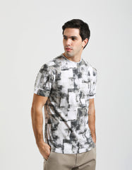 T-shirt fantasia 100% cotone|Colore:Grigio