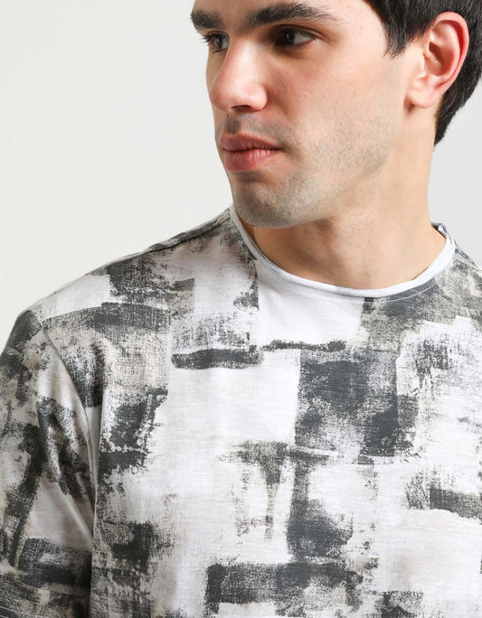 T-shirt fantasia 100% cotone|Colore:Grigio