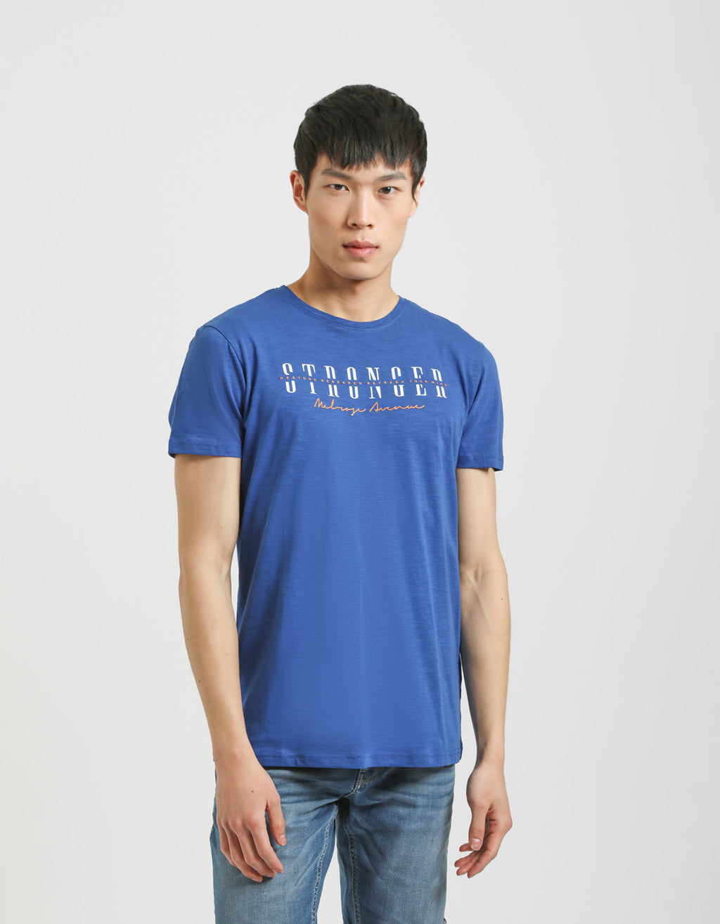 T-shirt 100% cotone con stampa|Colore:Royal