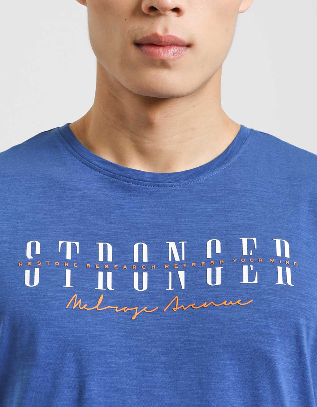 T-shirt 100% cotone con stampa|Colore:Royal