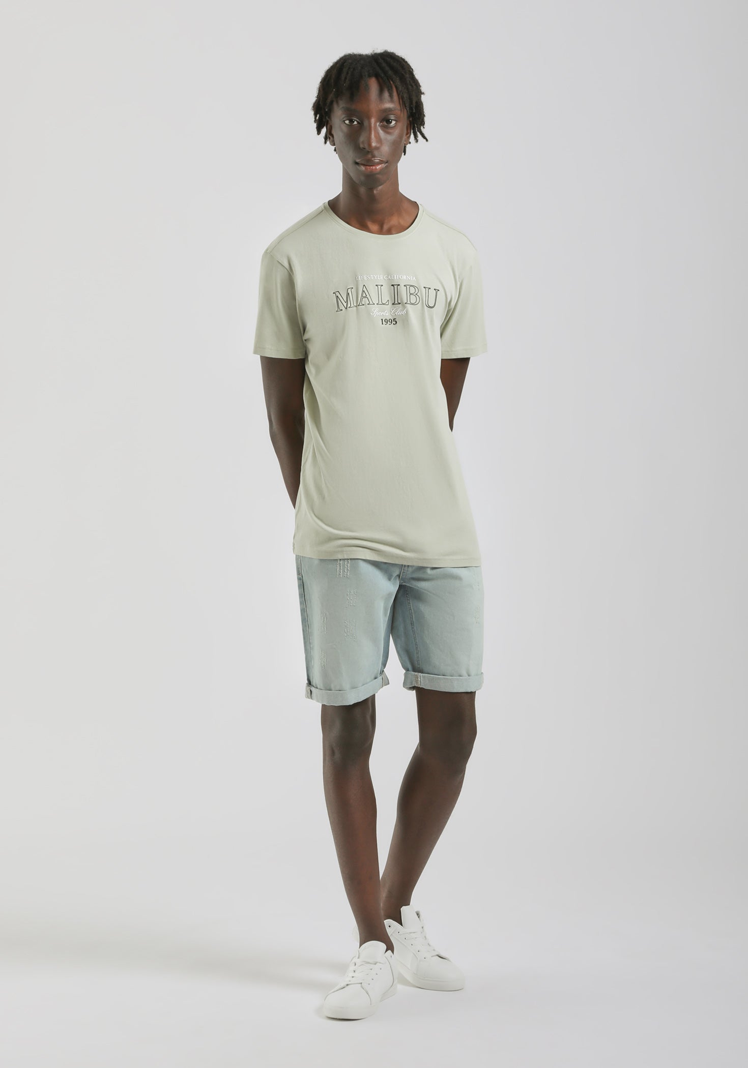 T-shirt 100% cotone con stampa|Colore:Verde