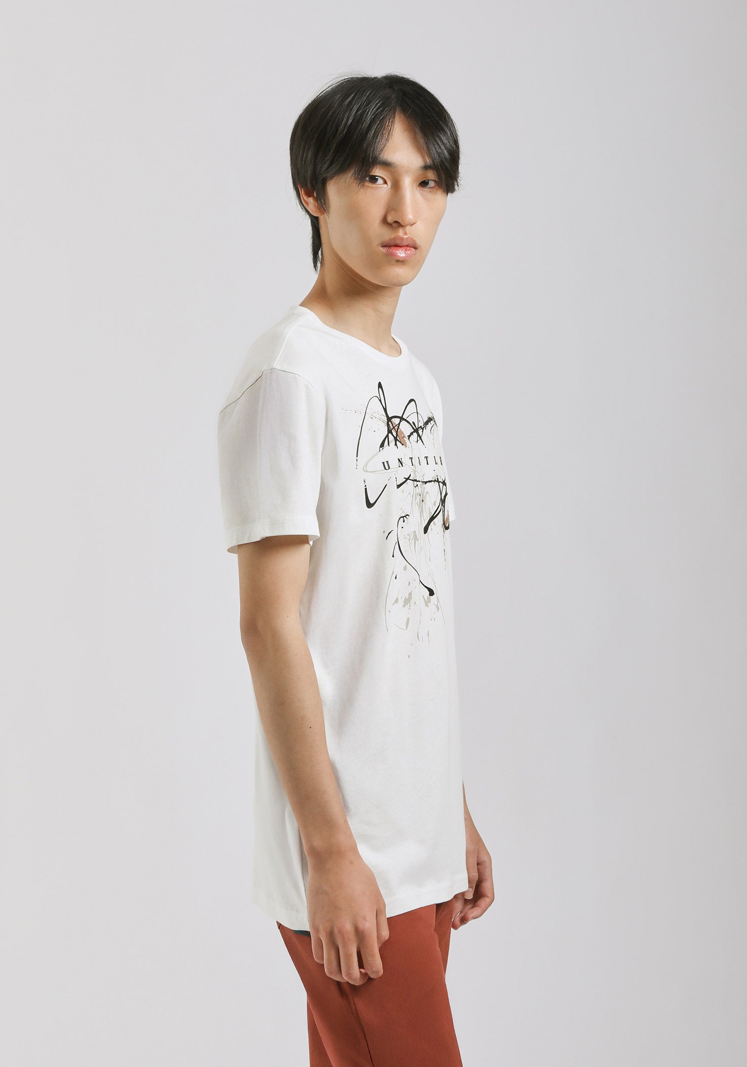 T-shirt 100% cotone con stampa|Colore:Off white