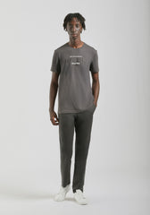 T-shirt 100% cotone con stampa|Colore:Grigio scuro