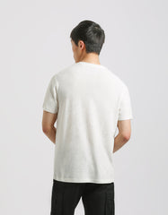 T-shirt misto lino|Colore:Off white