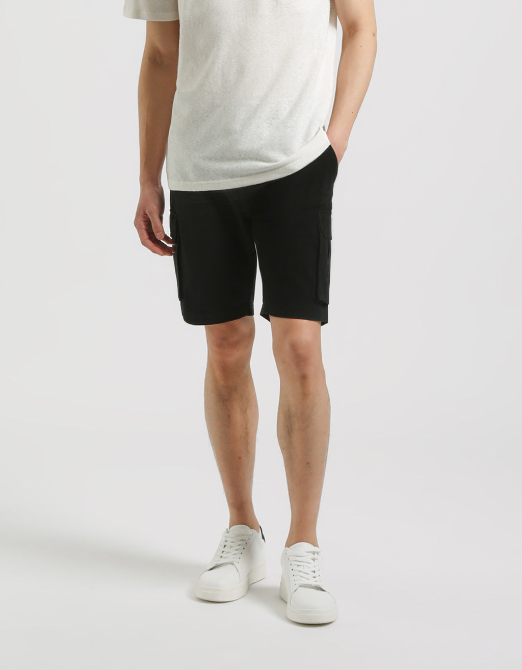 Bermuda cargo 100% cotone|Colore:Nero