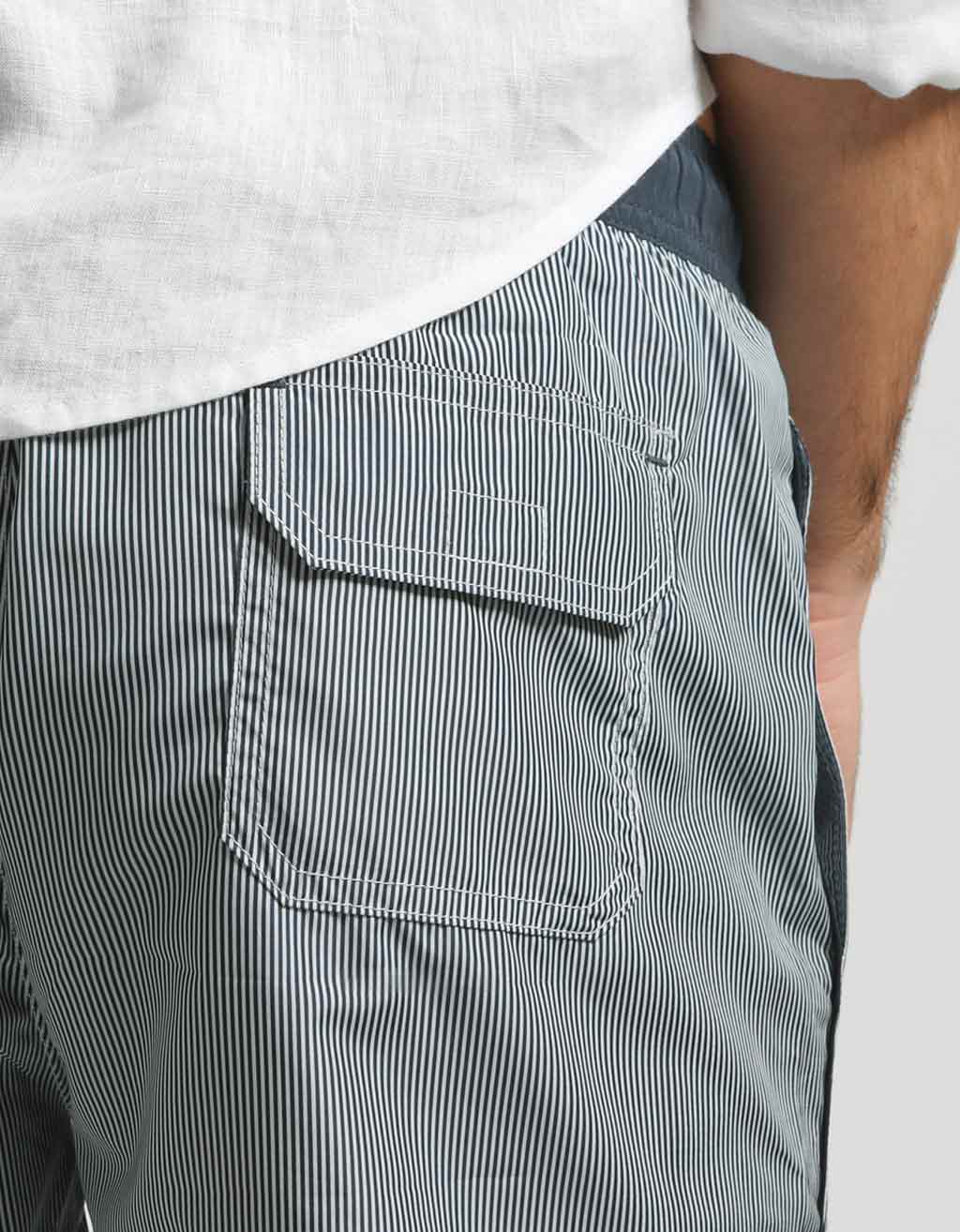 Costume a righe|Colore:Denim