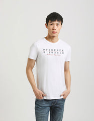 T-shirt 100% cotone con stampa|Colore:Bianco