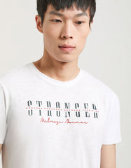 T-shirt 100% cotone con stampa|Colore:Bianco