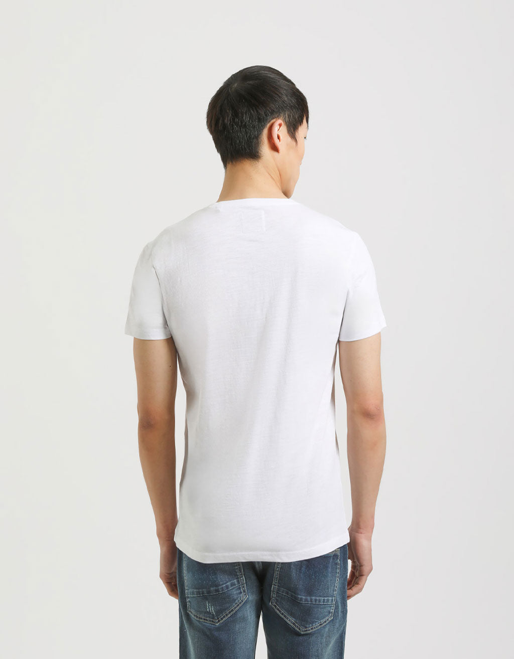 T-shirt 100% cotone con stampa|Colore:Bianco