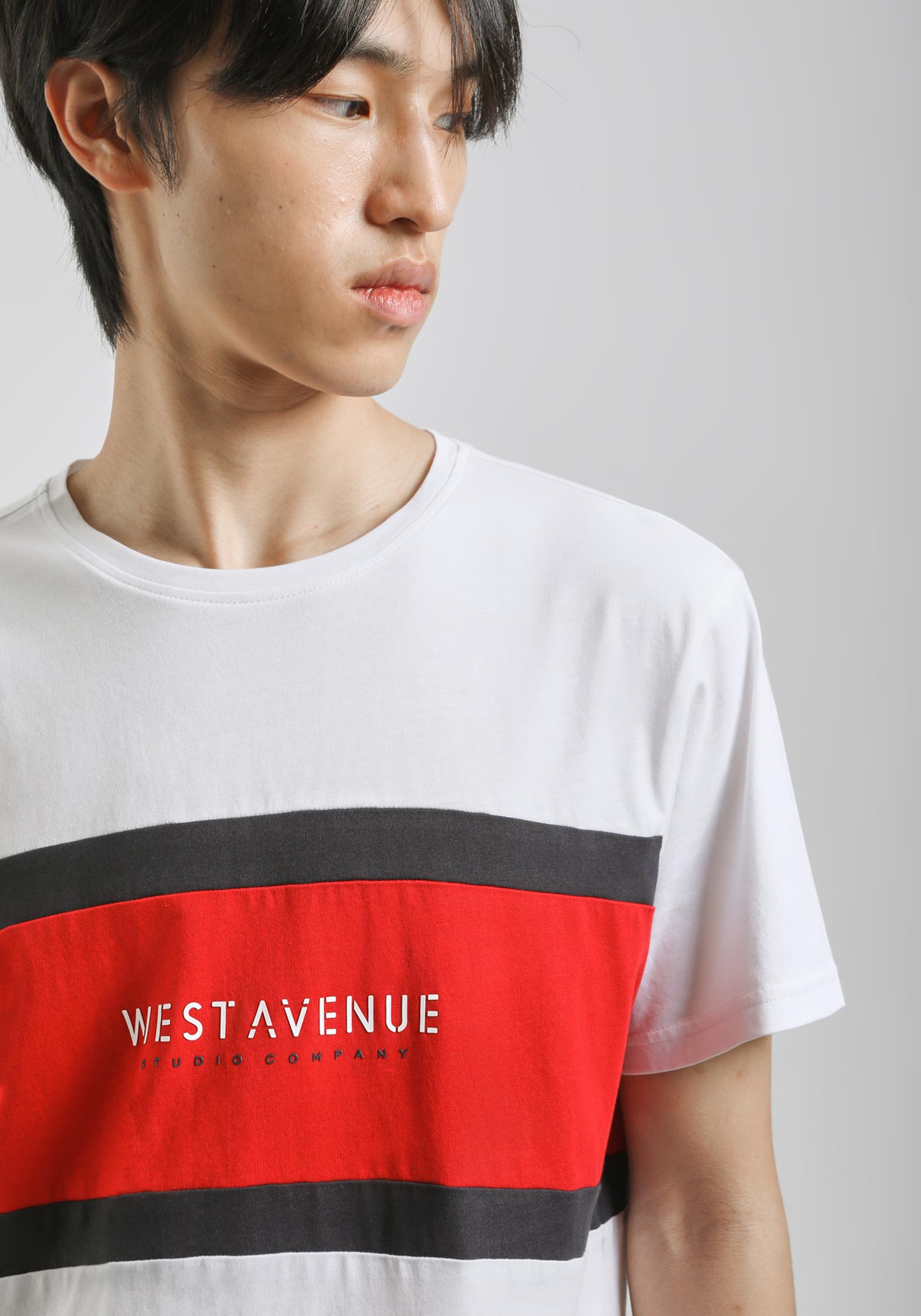 T-shirt colorblock|Colore:Bianco